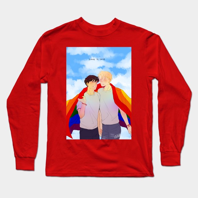 Ash and Eiji Pride Month Long Sleeve T-Shirt by MykaAndSalmon